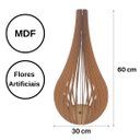 Ver imagem 2 de Vaso de Chão Decorativo Grande Capadócia Mdf:mdf Cru/60x30cm