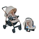 Ver imagem 1 de Travel System Burigotto Carrinho de Bebê com Bebê Conforto Ecco + Touring X Mon Amour Bege