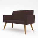 Ver imagem 1 de Sofá Namoradeira 2 Lugares - Balaqui Decor Cor:marrom