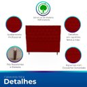 Ver imagem 3 de Cabeceira Estofada com Capitonê para Cama de Casal 160 Mirage Suede