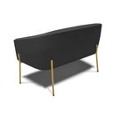 Ver imagem 7 de Sofá Namoradeira e Poltrona Pé de Ferro Dourado Stella Corino D03 - D'Rossi Cor Preto