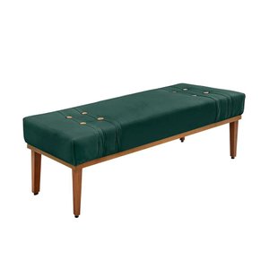 Calçadeira Recamier Casal Queen 160cm Cléo Veludo Verde