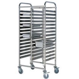 Carrinho para bandeja com 40 Niveis Therj CBGN40 A - 45cm x 72cm x 170cm - 1