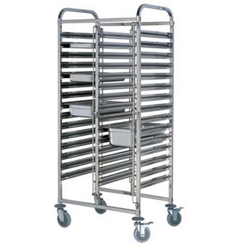 Carrinho para bandeja com 40 Niveis Therj CBGN40 A - 45cm x 72cm x 170cm