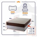 Ver imagem 3 de Conjunto Cama Box Espuma Atlanta Marrom Viúva 128x188x62