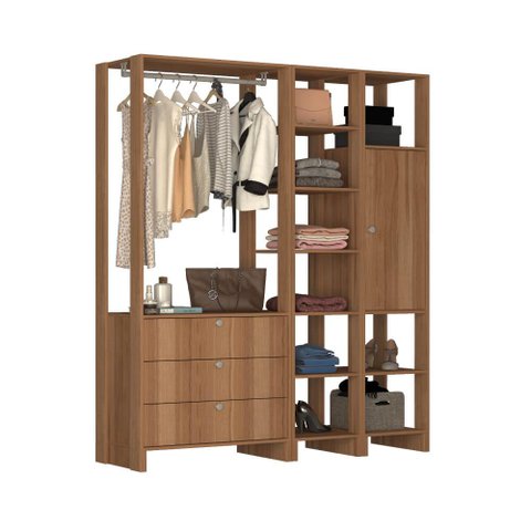 Estante Closet Yes com 3 Gavetas e 9 Nichos - Montana