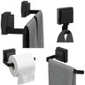 Kit de Acessórios para Banheiro Ventosa Preto 4 Peças F.max - 3