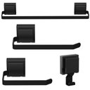 Ver imagem 1 de Kit de Acessórios para Banheiro Ventosa Preto 4 Peças F.max