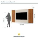 Ver mais imagens de Conjunto Painel + Rack Vertex 237cm MDF Off White e Naturalle