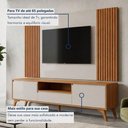 Ver imagem 7 de Conjunto Painel + Rack Vertex 237cm MDF Off White e Naturalle