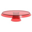 Ver imagem 1 de Base Porta Bolos Tortas Doces 30cm com Pé Vermelho Transparente Glassy Crippa