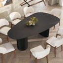 Ver imagem 2 de Mesa de Jantar Orgânica Breeze 2,20 X 1,20m 8 Lugares Lâmina Natural de Madeira Preto