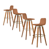 Kit 4 Banquetas Linea Base Madeira Cozinha Bar Bancada Alta:terracota/champanhe - 2