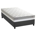 Ver imagem 1 de Cama Box Solteiro: Colchão Molas Ensacadas Herval Maxspring C1672 + Base Crc Suede Gray (88x188)