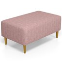 Ver imagem 6 de Kit 02 Puffs Decorativos Sala de Estar Cléo W01 Pés Palito 90 cm Linho Rosa- Lyam Decor