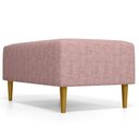 Ver mais imagens de Kit 02 Puffs Decorativos Sala de Estar Cléo W01 Pés Palito 90 cm Linho Rosa- Lyam Decor