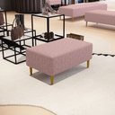 Ver imagem 3 de Kit 02 Puffs Decorativos Sala de Estar Cléo W01 Pés Palito 90 cm Linho Rosa- Lyam Decor