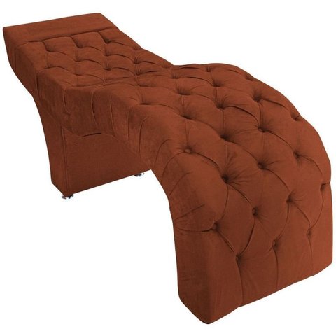 Maca Estética Estofada Capitonê Salão Design de Sobrancelhas - Terracota
