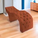 Ver imagem 2 de Maca Estética Estofada Capitonê Salão Design de Sobrancelhas - Terracota