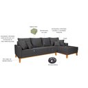 Ver imagem 6 de Sofá Beny 4 Lugares com Chaise Base Madeira Linho Império Estofados