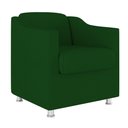 Ver imagem 1 de Cadeira Poltrona Decorativa Recepção Hospital Suede Cor:verde