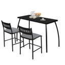 Ver imagem 3 de Mesa para Apartamento de Parede Compacta com 2 Cadeiras Fit