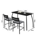 Ver imagem 4 de Mesa para Apartamento de Parede Compacta com 2 Cadeiras Fit