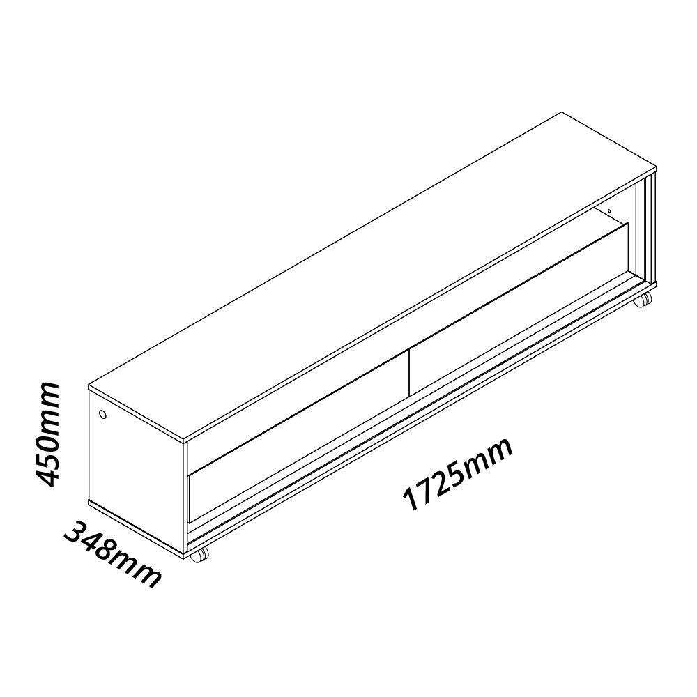 Rack para TV com LED Requinte 172 Naturale Off White - Gelius - 3