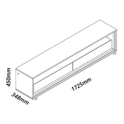 Rack para TV com LED Requinte 172 Naturale Off White - Gelius - 3
