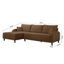 Ver imagem 5 de Sofá Albano Veludo 250 Chaise Lado Esquerdo Meu Sofá Online B016 Veludo Marrom