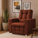 Ver imagem 3 de Poltrona do Papai Reclinável Suede Porta Copo Perola Terracota