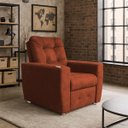 Ver imagem 2 de Poltrona do Papai Reclinável Suede Porta Copo Perola Terracota