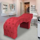 Ver imagem 1 de Maca Estofada Reclinável Sobrancelhas Cílios Veludo Beatriz Cor:vermelho