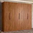 Ver imagem 2 de Guarda Roupa Casal Atrice 6 Portas Nogueira Touch - Demartêz