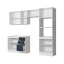 Ver imagem 5 de Armário de Cozinha Completa Torre Quente 100% Mdf 270cm Branco/azul Profundo Celeste Kappesberg