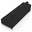 Ver imagem 6 de Sofá 180cm 3 Lugares Pés Curvos Santi Suede D05 Preto - Mpozenato