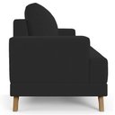 Ver imagem 5 de Sofá 180cm 3 Lugares Pés Curvos Santi Suede D05 Preto - Mpozenato