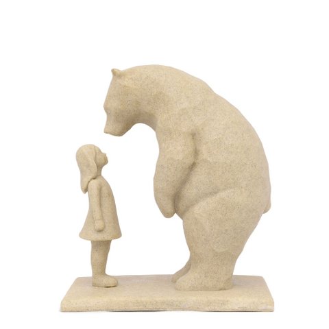 Escultura Decorativa Urso em Poliresina 29cm 23674 Mart