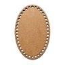 Kit 10 Base Oval 15x25 Cm Mdf Cru para Cesto Crochê Fio de Malha - 1