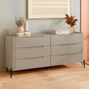 Ver imagem 1 de Cômoda Luna com 6 Gavetas em Mdf – 178x81,5x48 Cm – Acabamento Premium