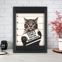 Ver imagem 2 de Quadro Gato Atirei O Pau Na Dona Chica 45x34cm:Madeira preta