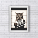 Ver imagem 1 de Quadro Gato Atirei O Pau Na Dona Chica 45x34cm:Madeira preta