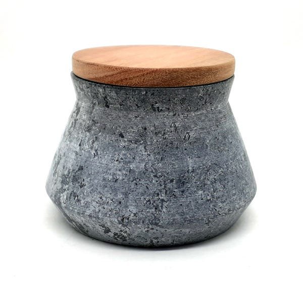 Potes para especiarias em pedra sabão e madeira - 3