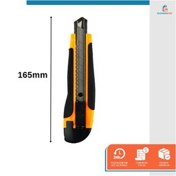 Estilete Emborrachado 18mm Profissional 3 Laminas - Starfer - 3