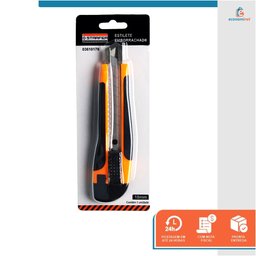 Estilete Emborrachado 18mm Profissional 3 Laminas - Starfer - 5