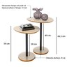 Conjunto Mesa Lateral em Mdf com Pé de Aço - Conjunto com 2 Mesas Off White/cedro - 14