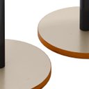 Ver mais imagens de Conjunto Mesa Lateral em Mdf com Pé de Aço - Conjunto com 2 Mesas Off White/cedro