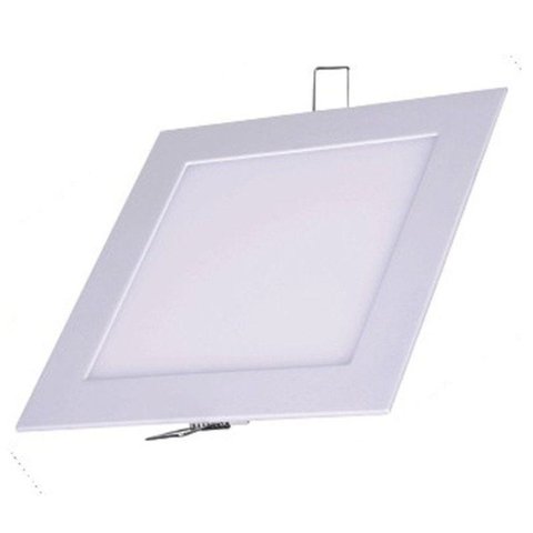 Painel Plafon LED Embutir Quadrado 6W Branco Quente 3000K
