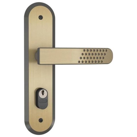 Fechadura Externa Zamac Espelho Stam Acabamento Oxidado 40mm