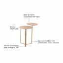 Ver imagem 5 de Mesa de Centro Dois Tampos Chanfrada Orgânica 44cm Pé Metal 28022 Artesano